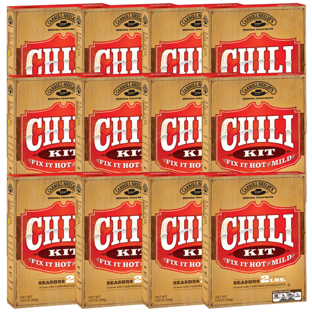 Carroll Shelby's Original Texas Chili 3.65 oz Pack of 12