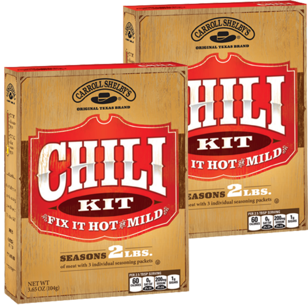 Carroll Shelby's Original Texas Chili 3.65 oz Pack of 2 - 740614360533