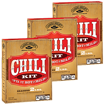 Carroll Shelby's Original Texas Chili 3.65 oz Pack of 3