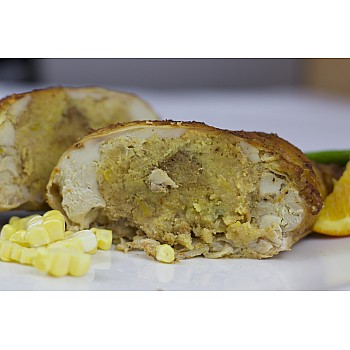 stuffed chicken with Jalapeno Cornbread