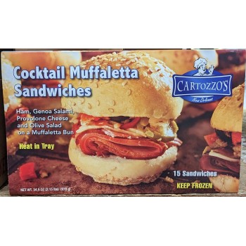 Cartozzo's Cocktail Muffuletta Sandwiches 15 count