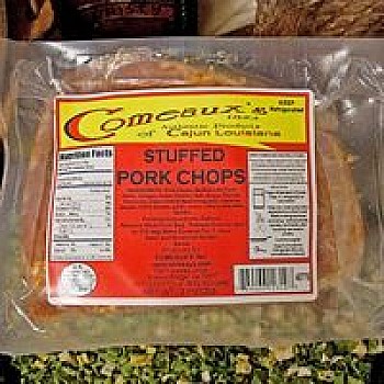 Comeauxs Stuffed Pork Chops w/ Pork Boudin