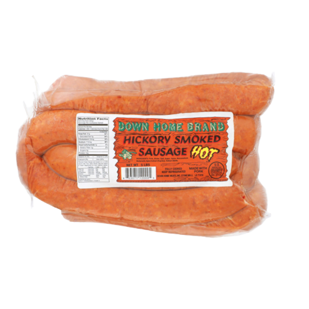 Down Home Hickory Hot Smoked Pork Sausage