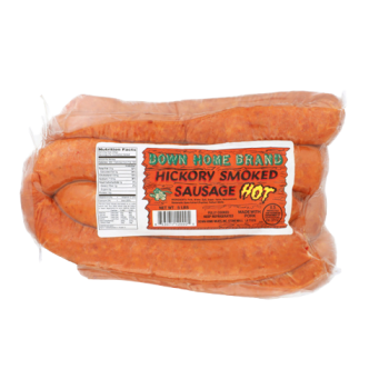 Down Home Hickory Hot Smoked Pork Sausage 5 LB