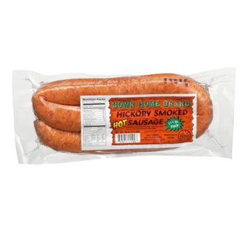 Down Home Hickory Hot Smoked Pork Sausage 1.5 LB
