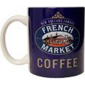 French Market Blue Ceramic Mug