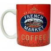 French Market Red Ceramic Mug
