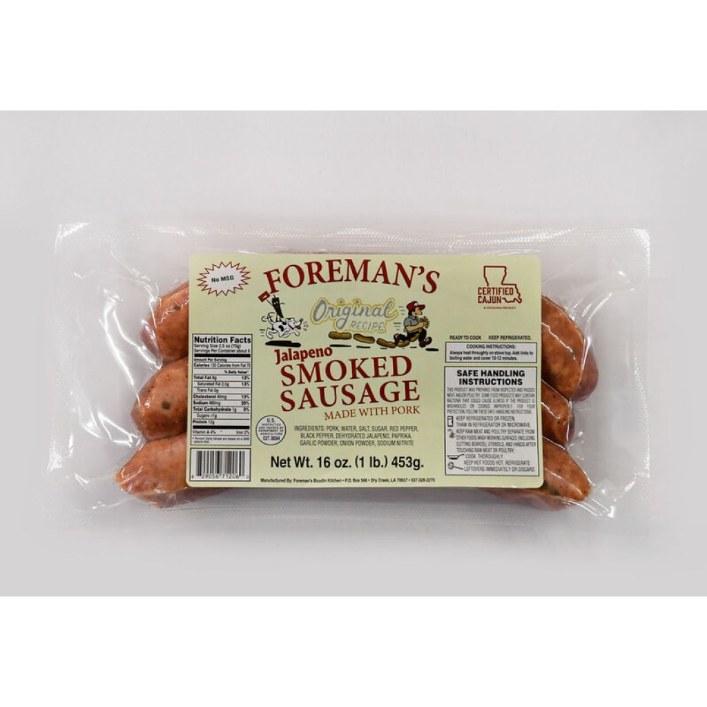 Foreman's Jalapeno Smoked Sausage
