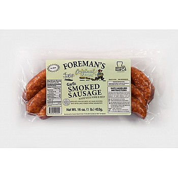 FOREMANS Smoked Pork & Beef Garlic Sausage