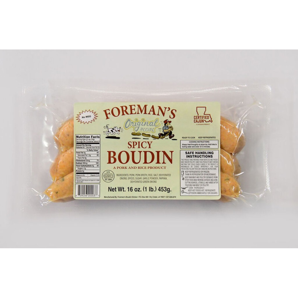Foreman's Spicy Pork Boudin