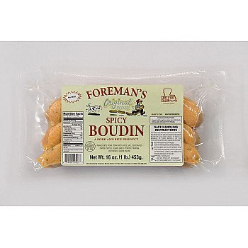 Foremans Pork Boudin - Spicy