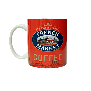 FRENCH MARKET Red Ceramic Mug