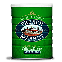 French Market Coffee Decaf Medium-Dark Roast & Chicory 12 oz