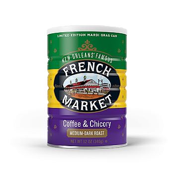 French Market Coffee & Chicory Mardi Gras Can
