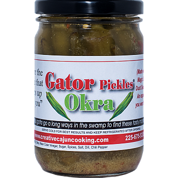 Creative Cajun Cooking's Gator Pickles Okra