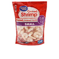 Great Value Small Cooked Shrimp (71-90 Count per lb) 12 oz