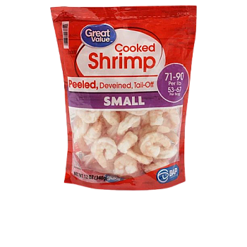 Great Value Small Cooked Shrimp (71-90 Count per lb) 12 oz