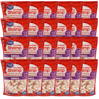 Great Value Small Cooked Shrimp (71-90 Count per lb) 12 oz Case