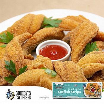 Guidrys Breaded LA Select Catfish Fillet Strips (IQF)