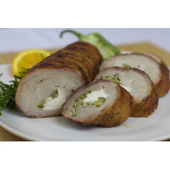 Pork Tenderloin Stuffed with Jalapenos & Cream Cheese