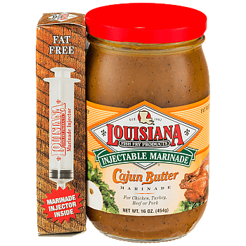 Louisiana Fish Fry Cajun Butter Marinade with injector