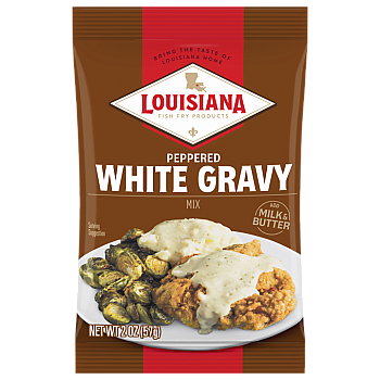 Louisiana Fish Fry Peppered White Gravy Mix 2 oz