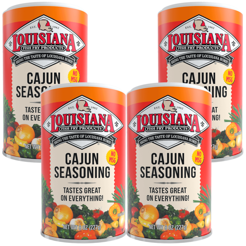 Louisiana Fish Fry Cajun Seasoning 8 oz - Pack of 4