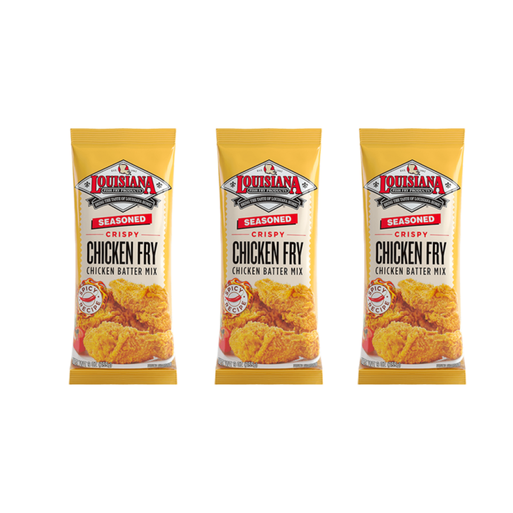 Louisiana Fish Fry Seasoned Chicken Fry 9 oz Pack of 3