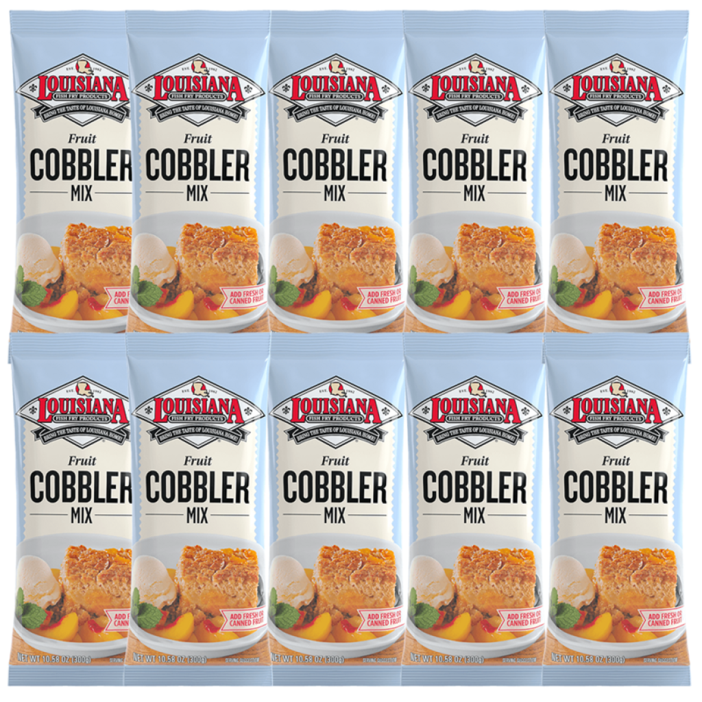 Louisiana Fish Fry Cobbler Mix 10.58 oz - Pack of 10