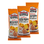Louisiana Fish Fry Hush Puppy Seasoned Cornmeal Mix 7.5 oz - Pack of 3