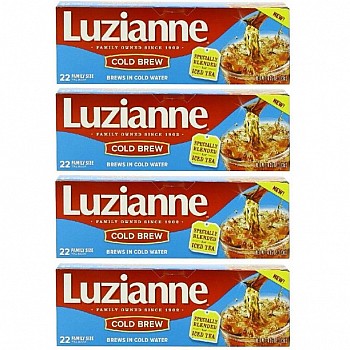 Luzianne Cold Brew Tea 22 count Family 4 Pack