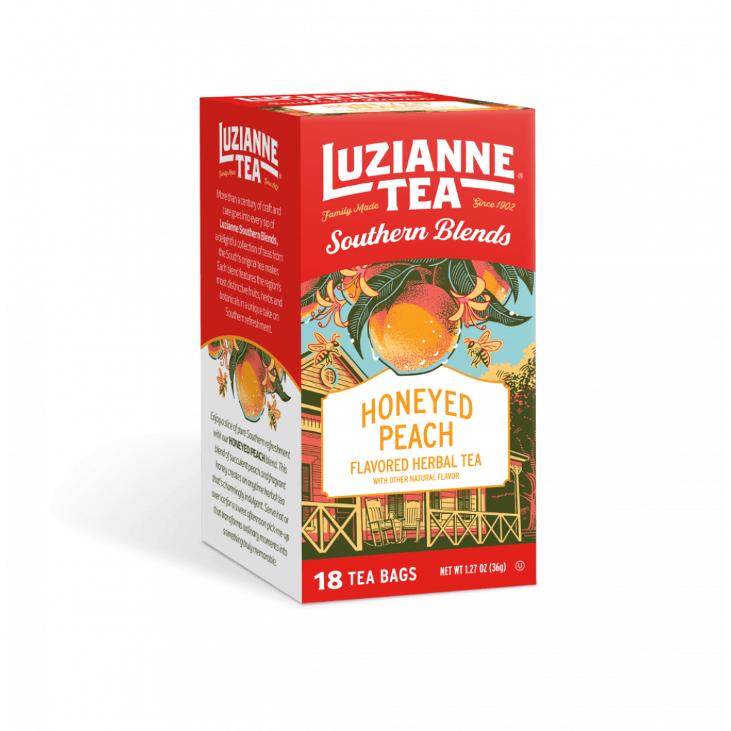 Luzianne Honeyed Peach Flavored Herbal Tea 18 Count - 047900350019