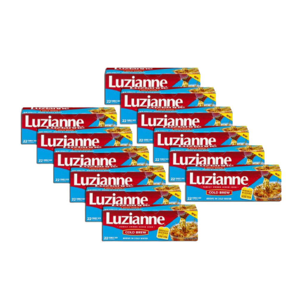 Luzianne Cold Brew Tea 22 cnt Family Pack of 12 - 607963717831