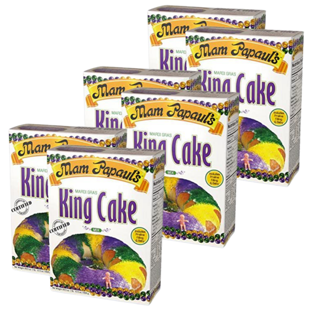 Mam Papauls Mardi Gras King Cake Mix Pack of 6