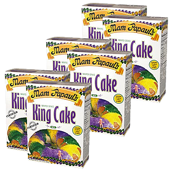 Mam Papauls Mardi Gras King Cake Mix Pack of 6