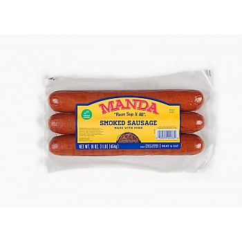 Manda's Smoked Green Onion Pork Sausage 16 oz