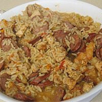 Monica's Cajun Chicken & Sausage Jambalaya