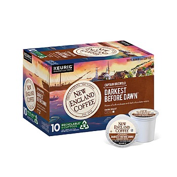 New England Coffee Captain Griswold Darkest Before Dawn Single Serve 10 Count Box