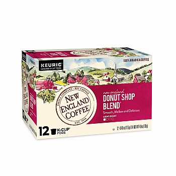 New England Coffee Donut Shop Blend Single Serve 12 ct Box Closeout