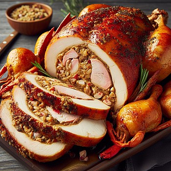 Premium Turducken with Seafood 14 lbs
