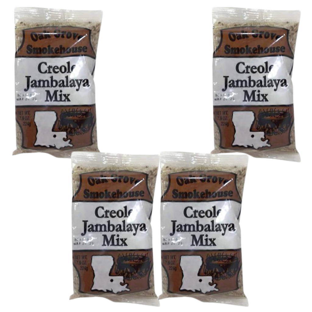 Oak Grove Smokehouse Creole Jambalaya Mix 7.9 oz Pack of 4