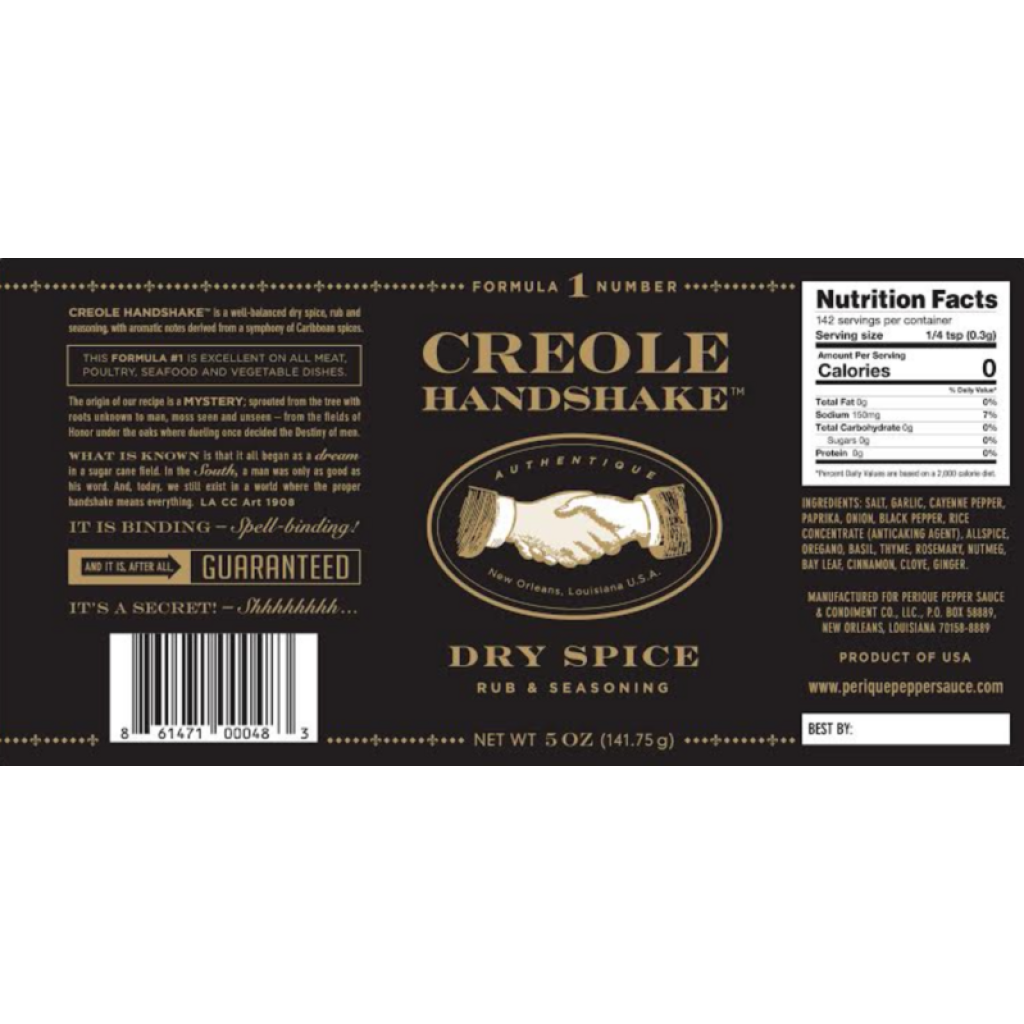 PERIQUE - Creole Handshake Dry Spice Rub & Seasoning