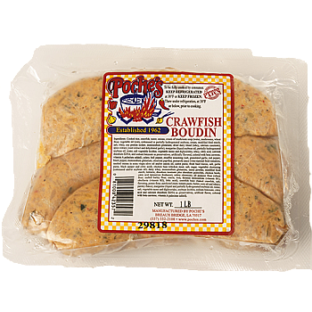 Poche's Crawfish Boudin in natural casing