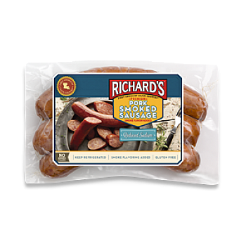 Richards Reduced Sodium Pork Smoked Sausage 1 lb