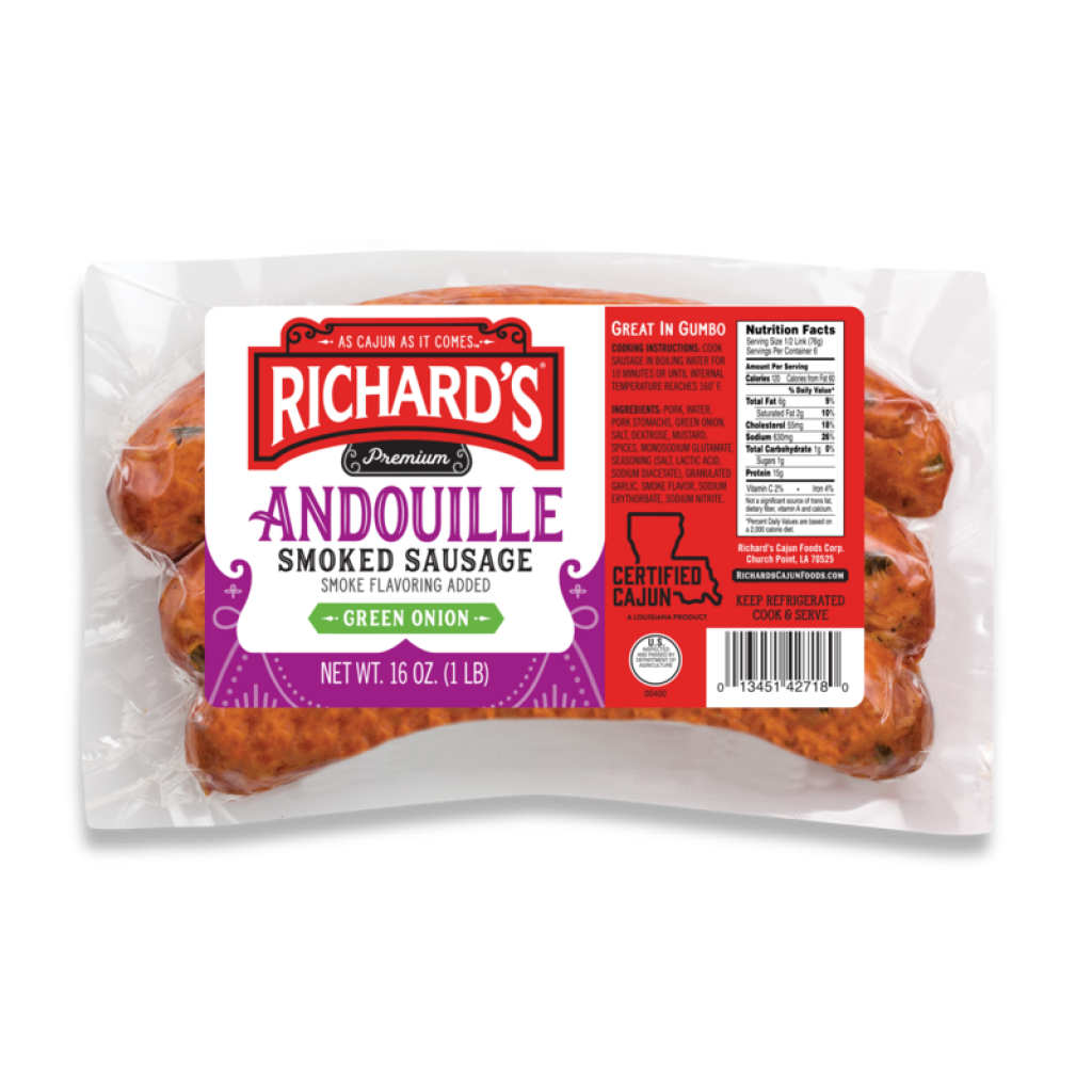 Richard's Andouille w/ Green Onion Sausage