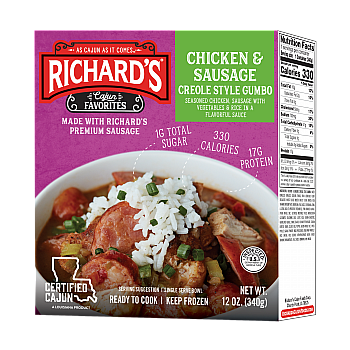 Richard's Chicken and Sausage Gumbo single serve