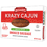 Krazy Cajun Green Onion Smoked Sausage 3 lb