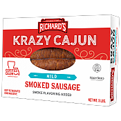 Krazy Cajun Mild Smoked Sausage 3 lb
