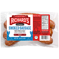 Richard's Pork & Beef Hot Sausage 1 lb