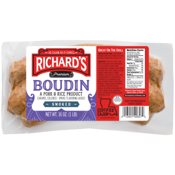 Richard's Smoked Pork Boudin 16 oz Closeout